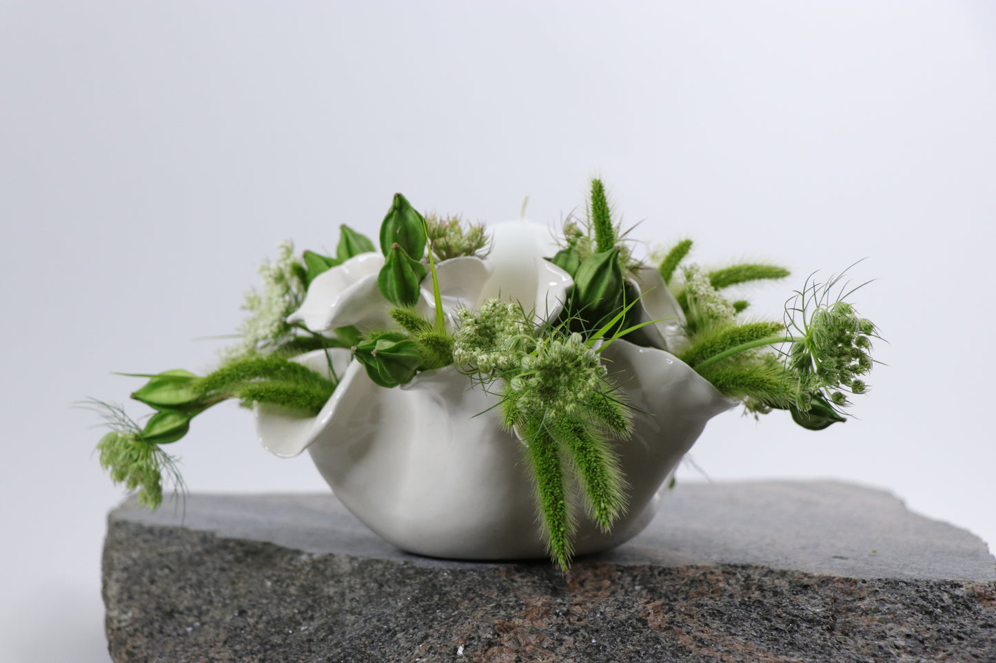 Green flower garden